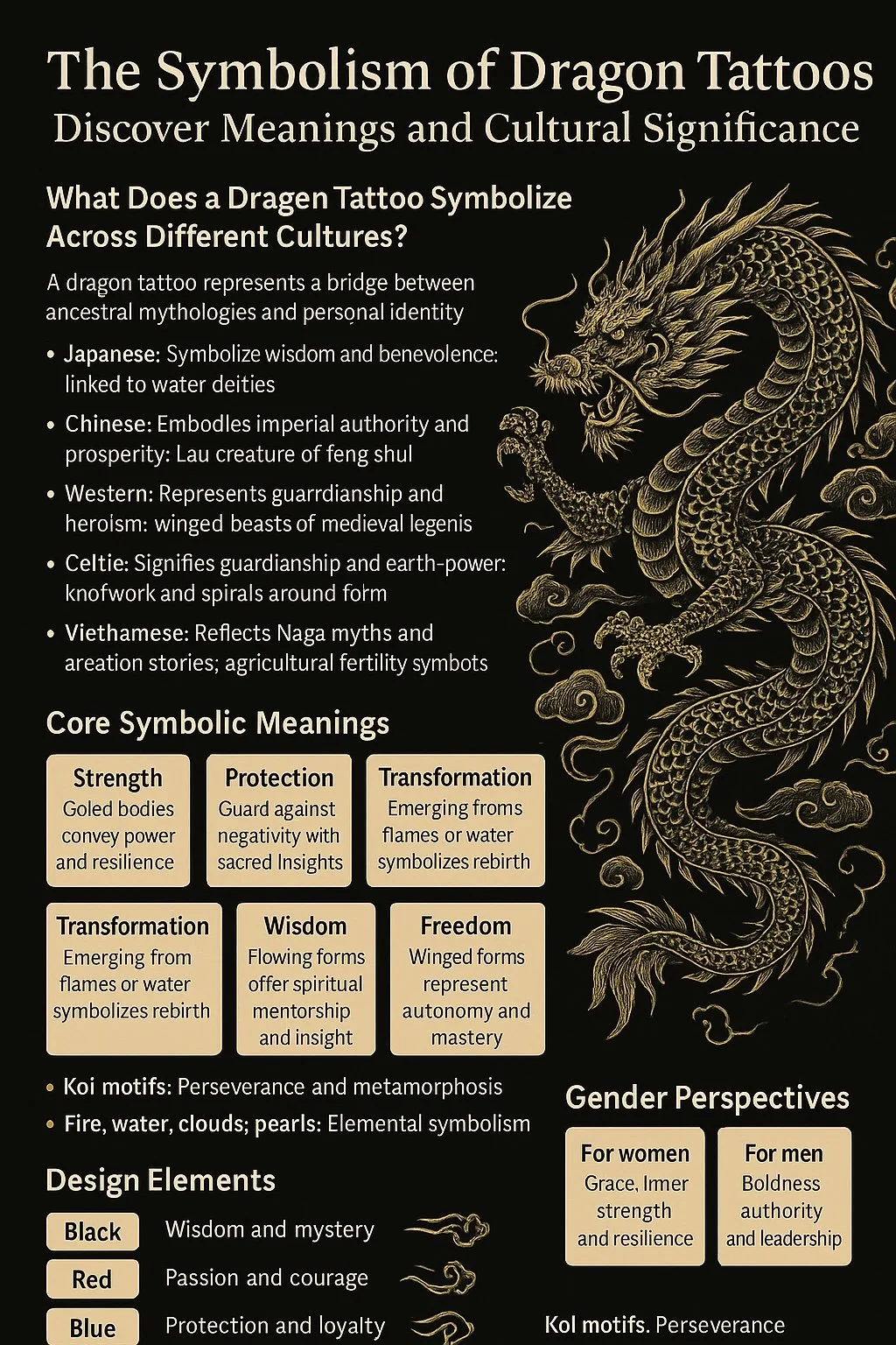 dragon tattoo descriptions and placement